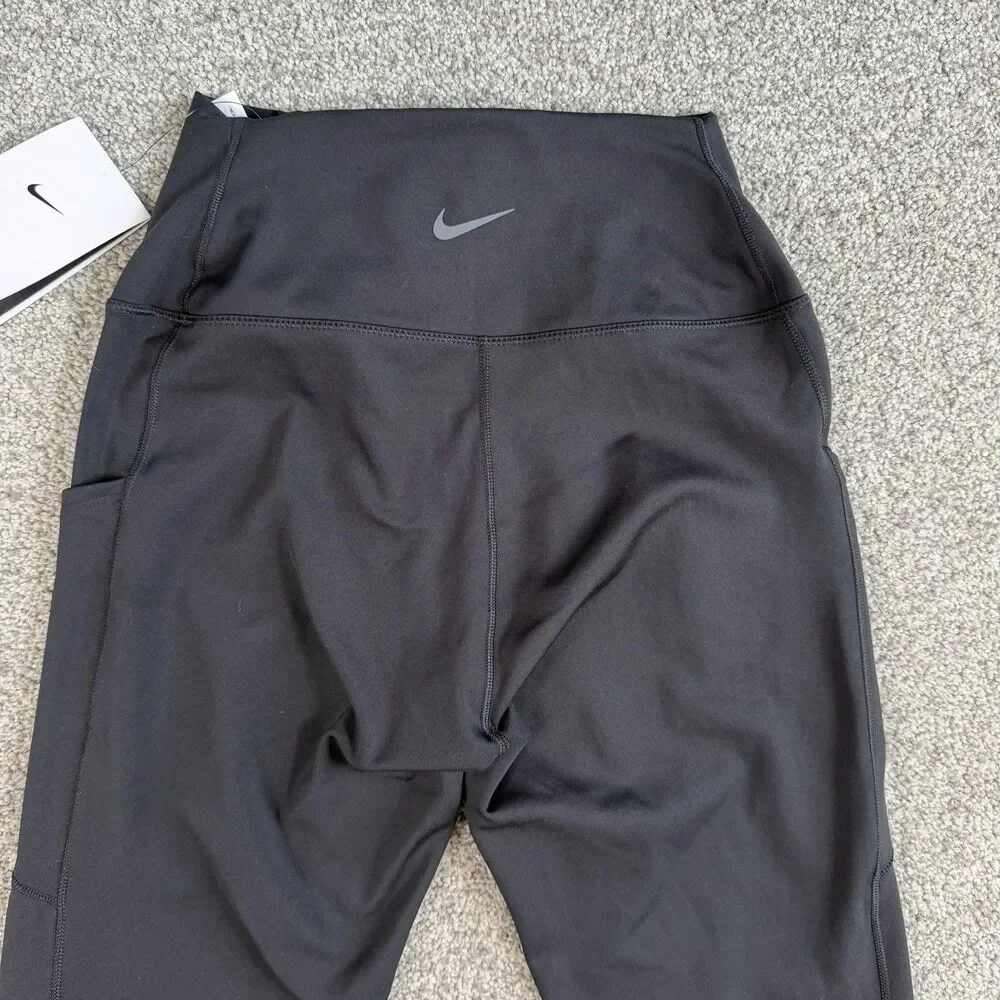 Nike One High-Waisted 7/8 Leggings Pockets Women’s Training Black Size Small NEW